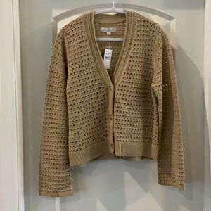 NYT LOFT open stitch cardigan